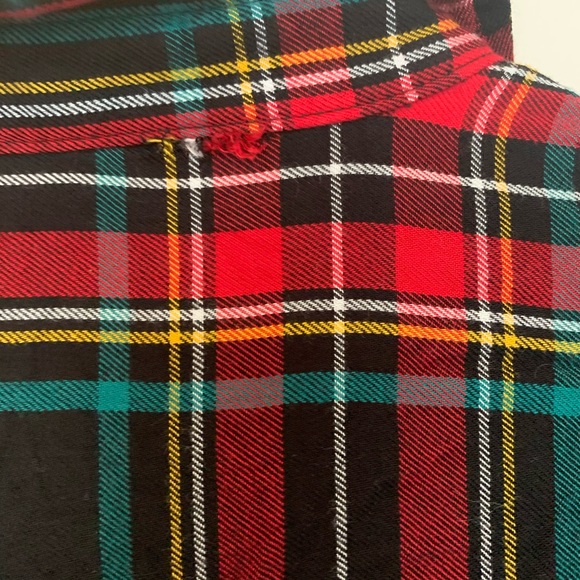 Plaid Button Down Blouse - Picture 6 of 6